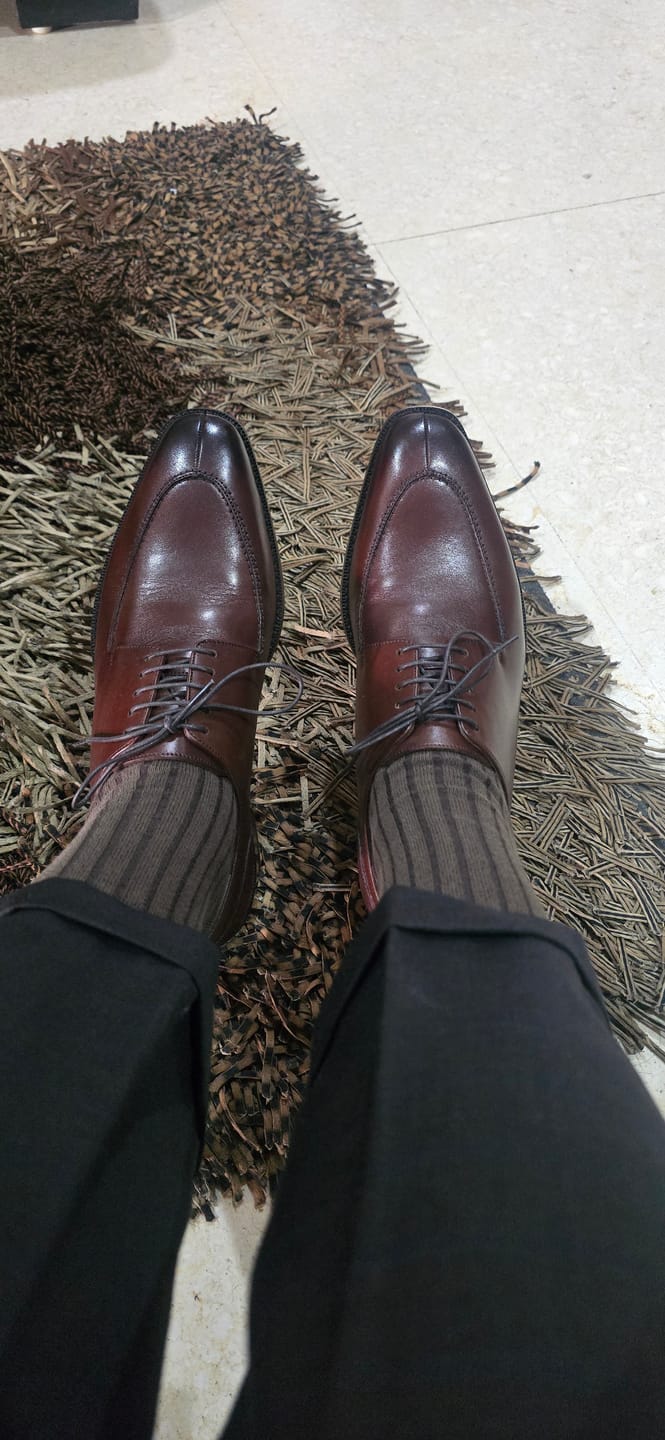 Customer photo review of Split-Toe Derby - Brown