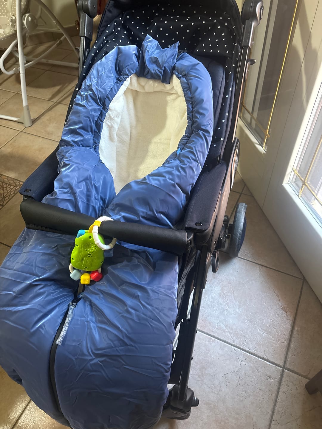 Customer photo review of SAKI TEK - sacco passeggino Blu Mizu