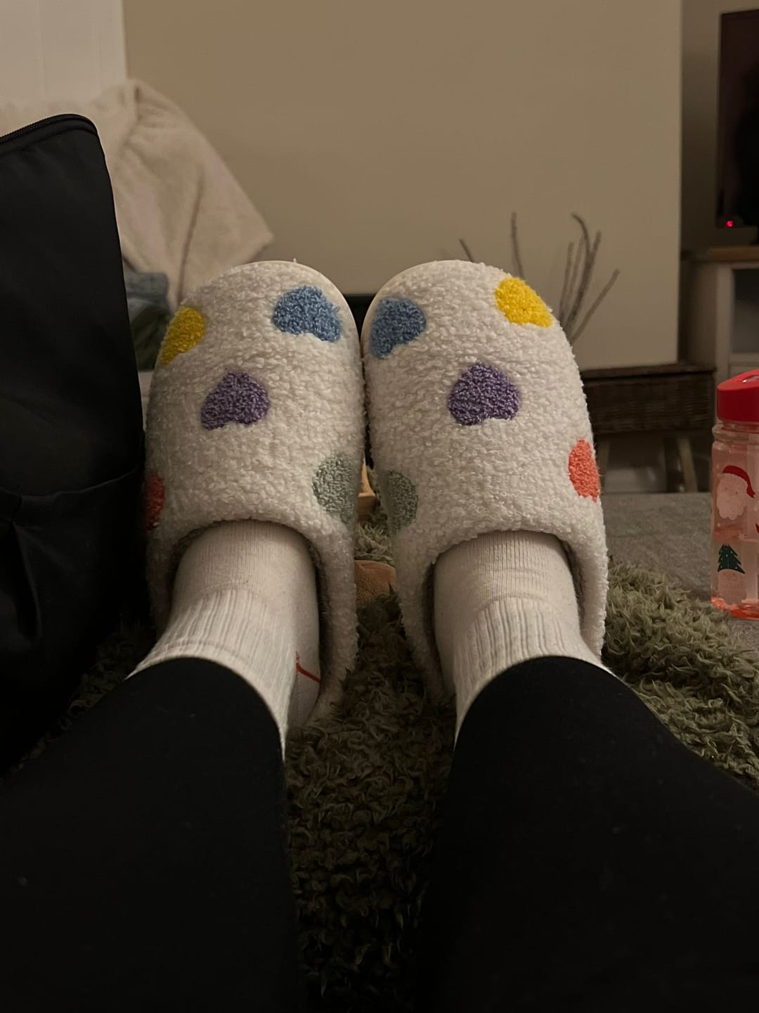 Customer photo review of Zia Colorful Heart Slippers