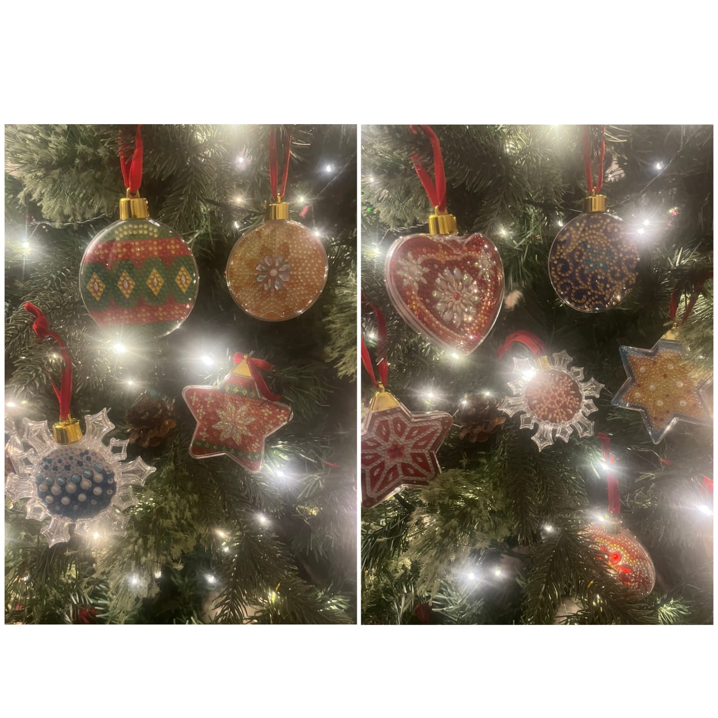 Customer photo review of "Christmas" Fillable Bauble Crystal Art Kit