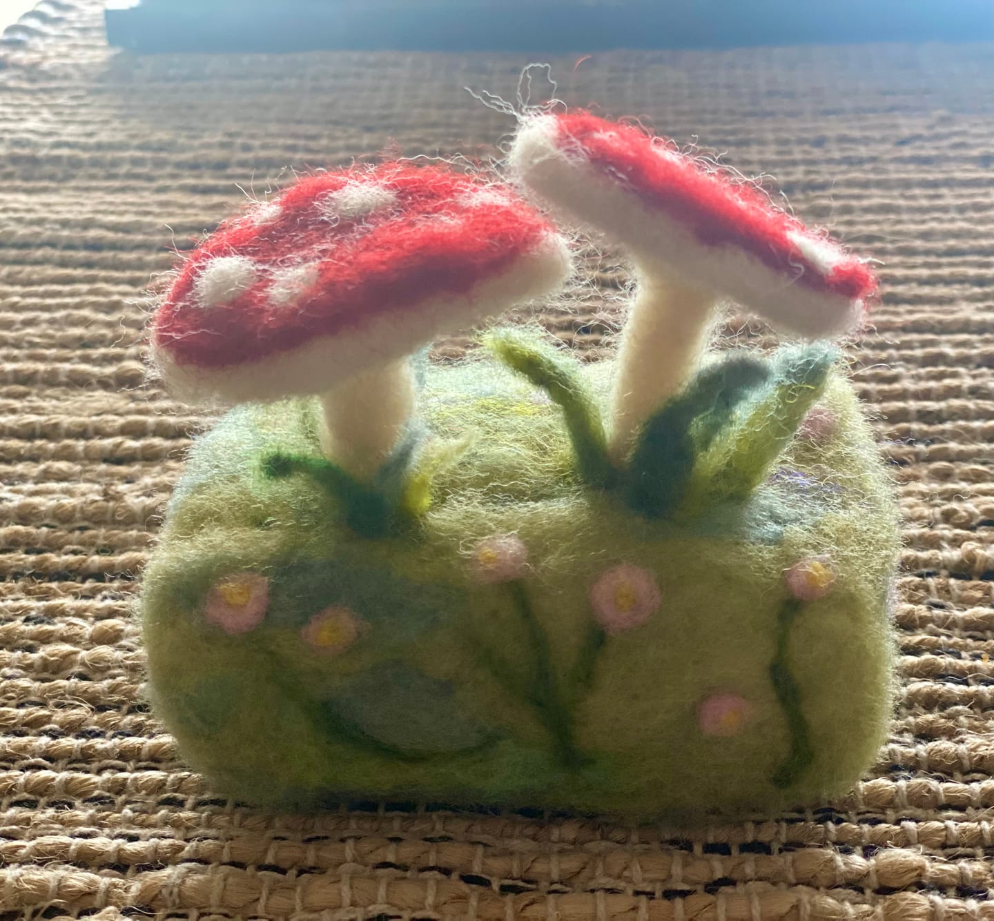 Customer photo review of Forest Toadstools Mini Needle Felting Kit