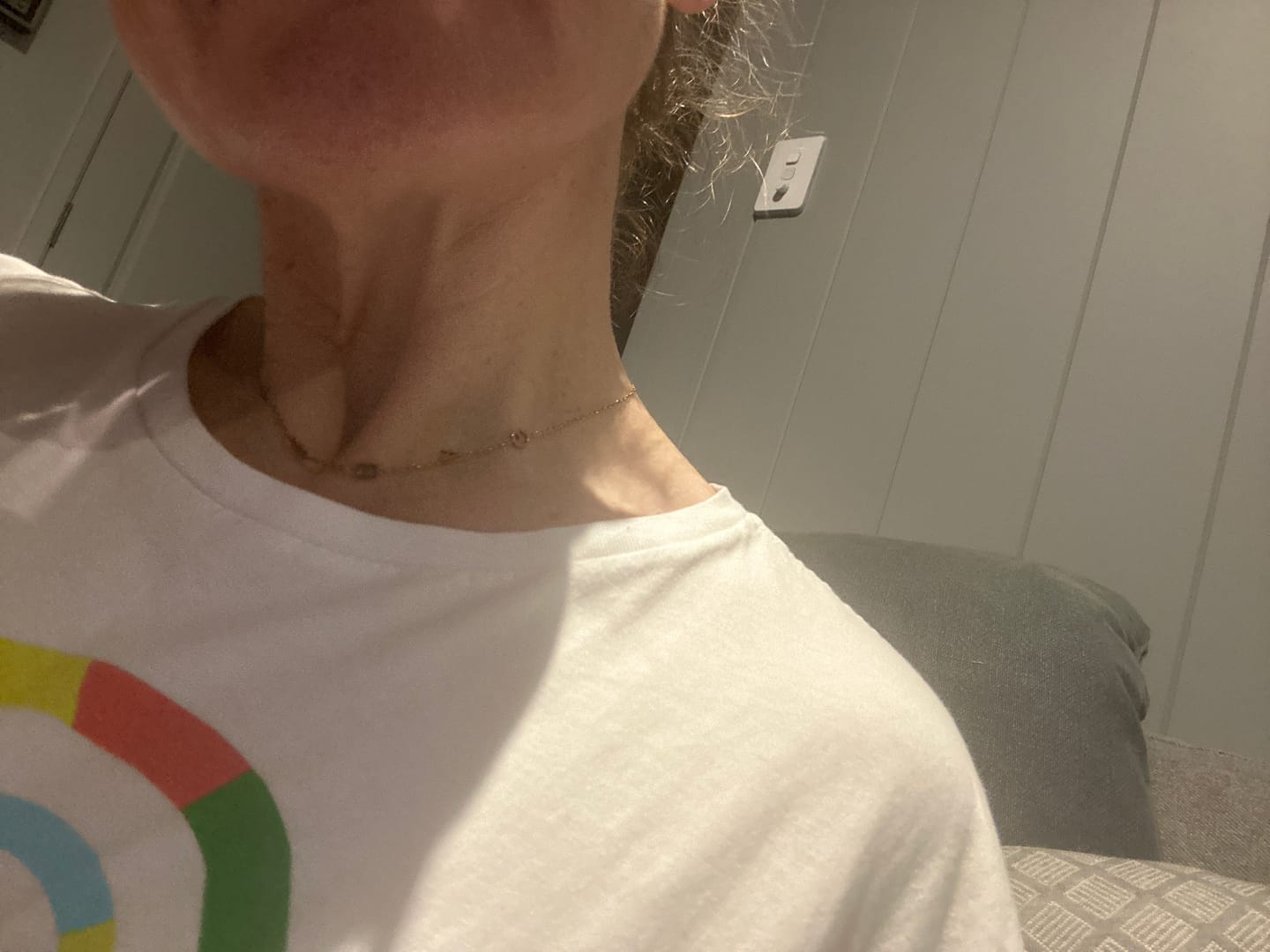 Customer photo review of Personalized Sideway Initial Necklace 18K Best Seller Valentine's Day Gift