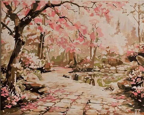 Customer photo review of Serene Sakura Stone Path