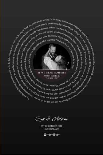 Customer photo review of Custom Music Canvas