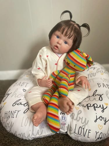 Customer photo review of Newborn Red Heart Print Jumpsuit