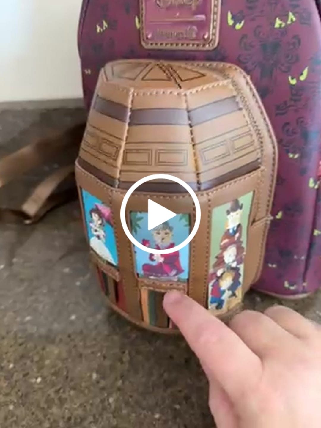 Customer video review of Loungefly Disney Haunted Mansion Moving Portraits Mini Backpack