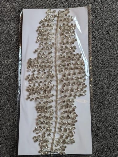 Customer photo review of Rhinestone Silver Headpiece Floral Motif — Silver | KIMLUD