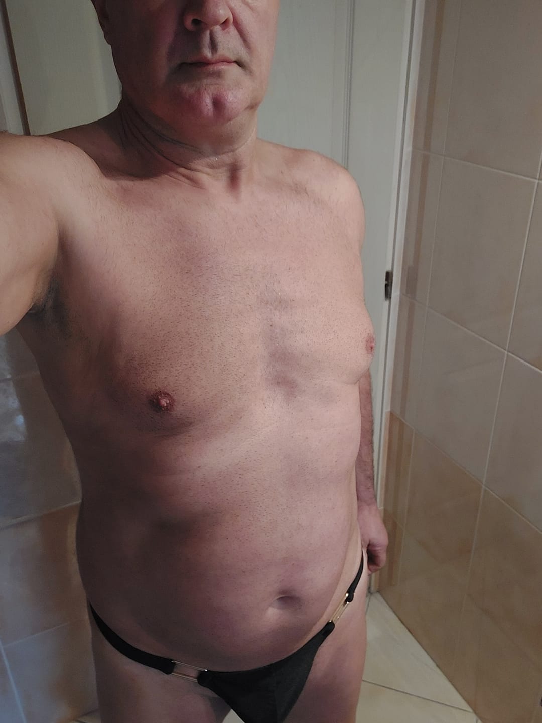 Customer photo review of Ryker Buckle Thong - Black