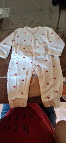 Customer photo review of Newborn Red Heart Print Jumpsuit