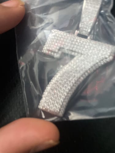 Customer photo review of Custom Initial Pendant 14K Gold