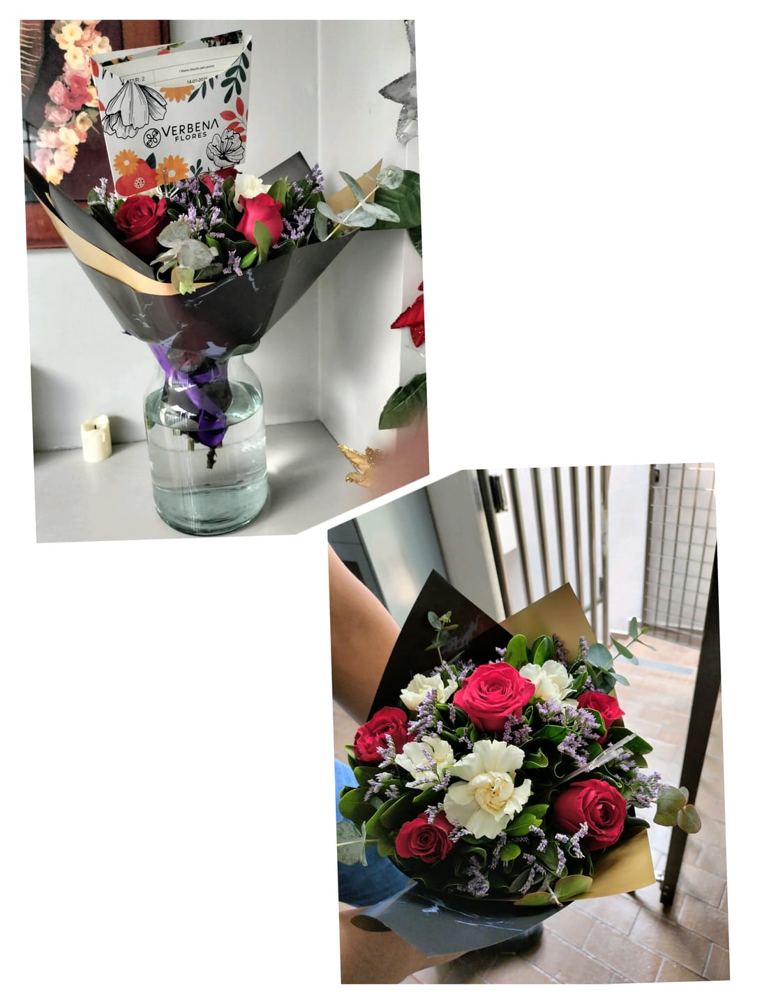Customer photo review of Ramo Chiquito pero Picoso - Rosa Roja y Clavel Blanco