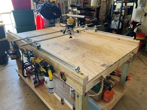 Customer photo review of 72" Linear Rails For Router Sled (Pair-Set Of 2)