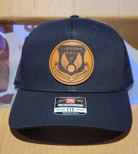 Customer photo review of Custom Leather Patch Hats Richardson 112 Laser Engraved