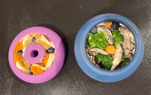 Customer photo review of Freezball - Durable Fillable Dog Chew Bone