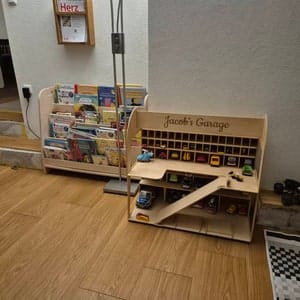 Customer photo review of Toy Car Garage Storage