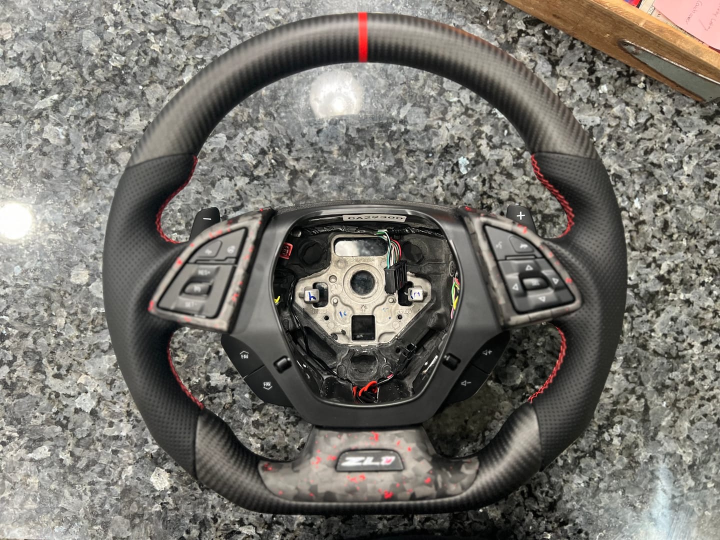Customer photo review of [Complete/Heated] Custom Carbon Fiber Steering Wheel For 2016-2024 Chevy Camaro