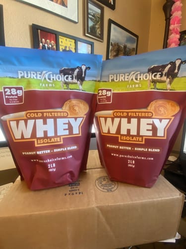 Customer photo review of Whey Protein Isolate Peanut Better