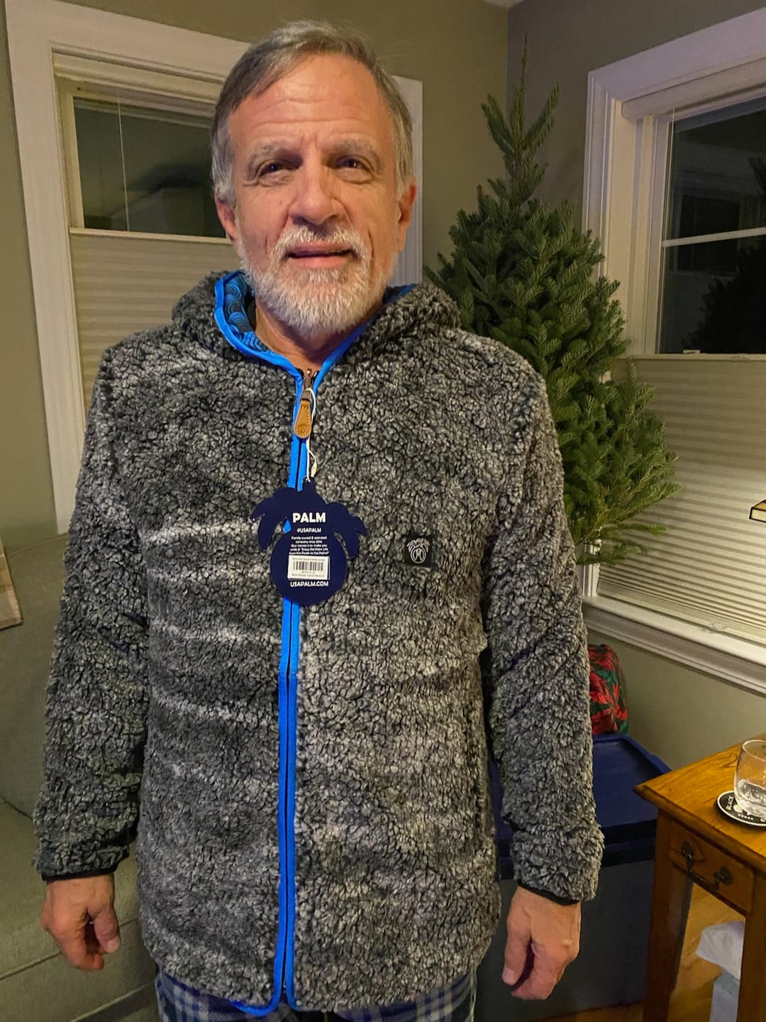 Customer photo review of Reversible Sherpa Full Zip Hoodie
