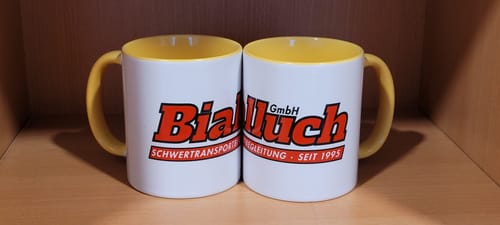 Customer photo review of TassenExpress - Becher Keramik Tasse mit Logo bedruckt 325ml Firmenlogo