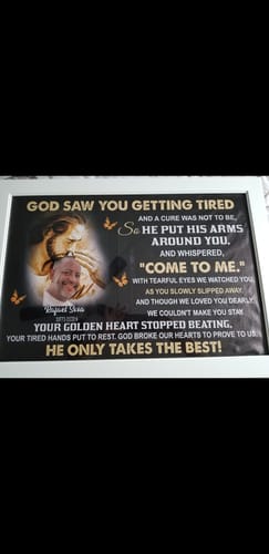 Customer photo review of Upload Photo - God Saw You - Personality Canvas - Gift For Loss Memorial Gift