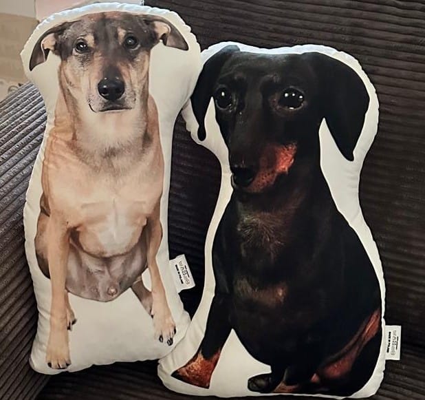 Customer photo review of Personalisiertes Hundekissen