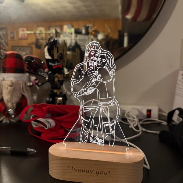 Customer photo review of Custom Photo 3D Lamp