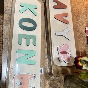 Customer photo review of Name Puzzle with Pegs