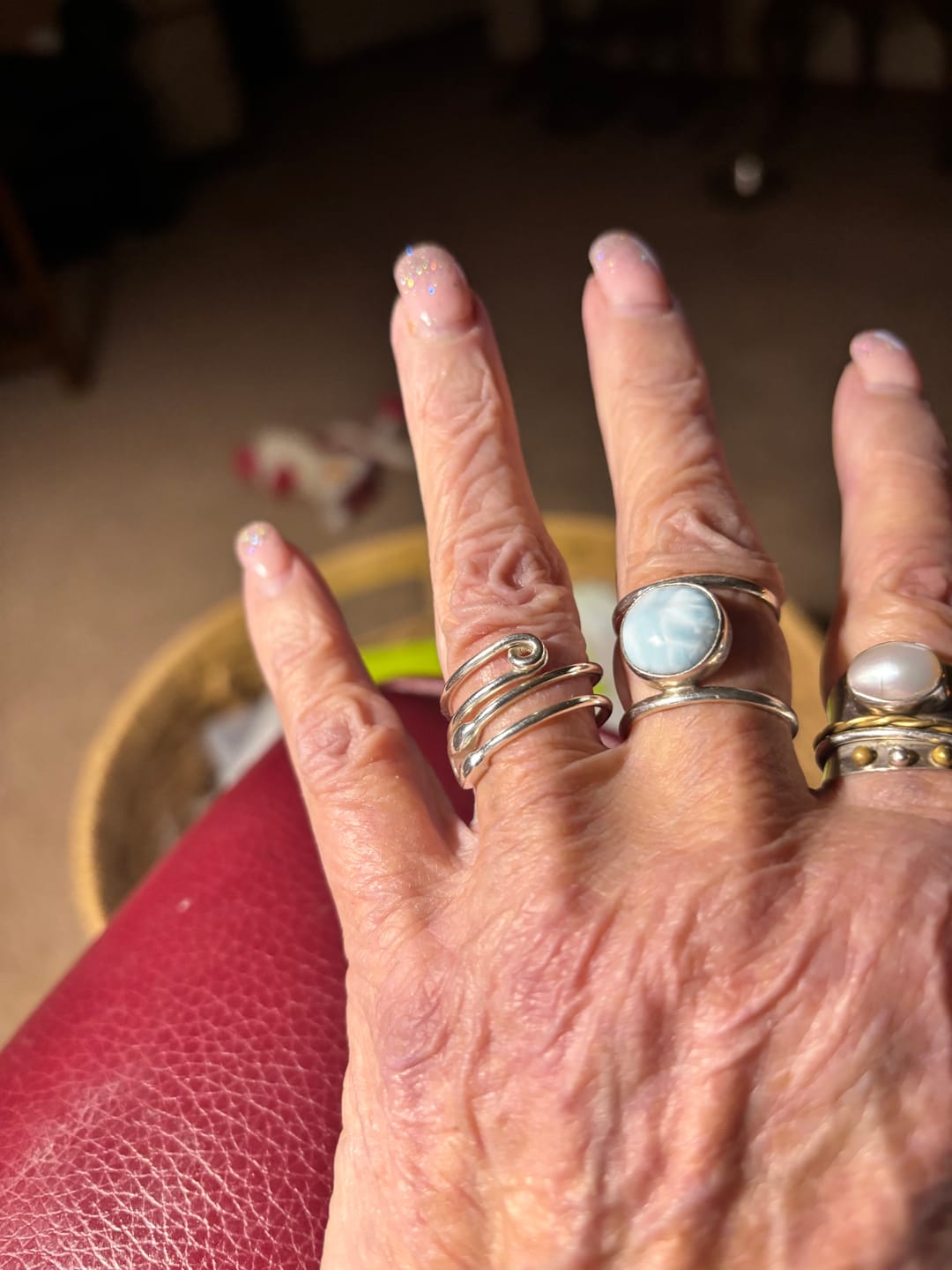 Customer photo review of Safety Pin Ring Sterling Silver