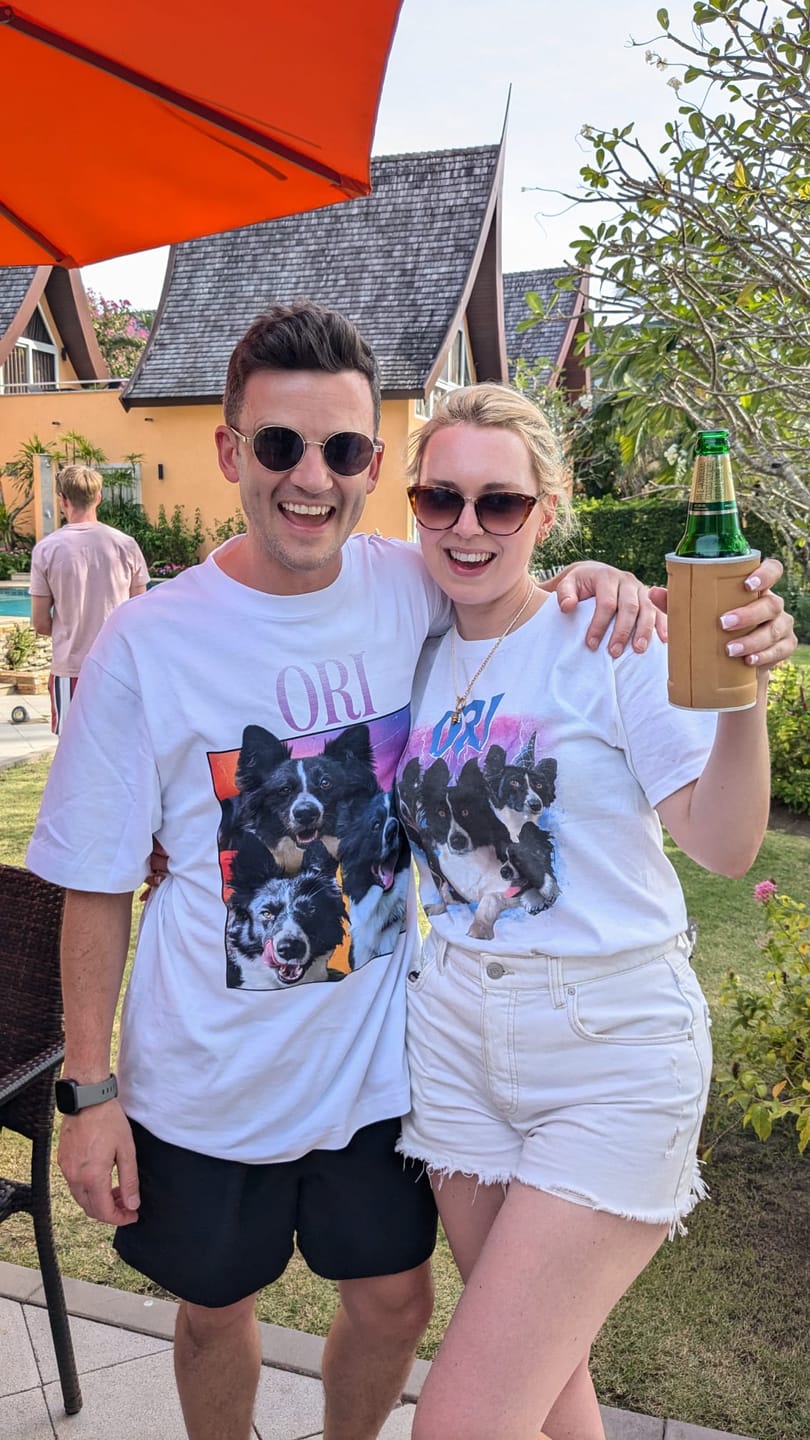 Customer photo review of Personalised Homage Tee | Cosmic