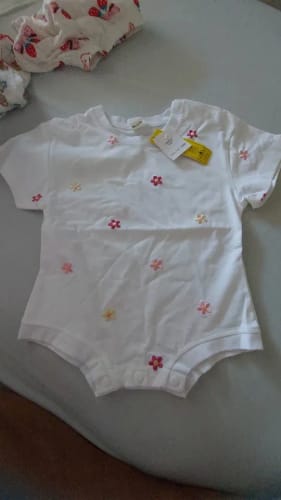 Customer photo review of Floral Print Cotton Bodysuit