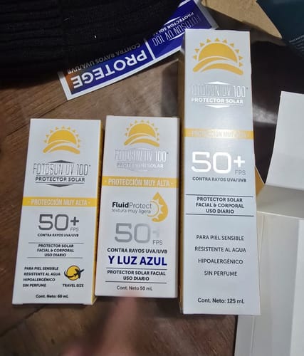 Customer photo review of Protector Solar Fotosun Kit Protección Solar para Él