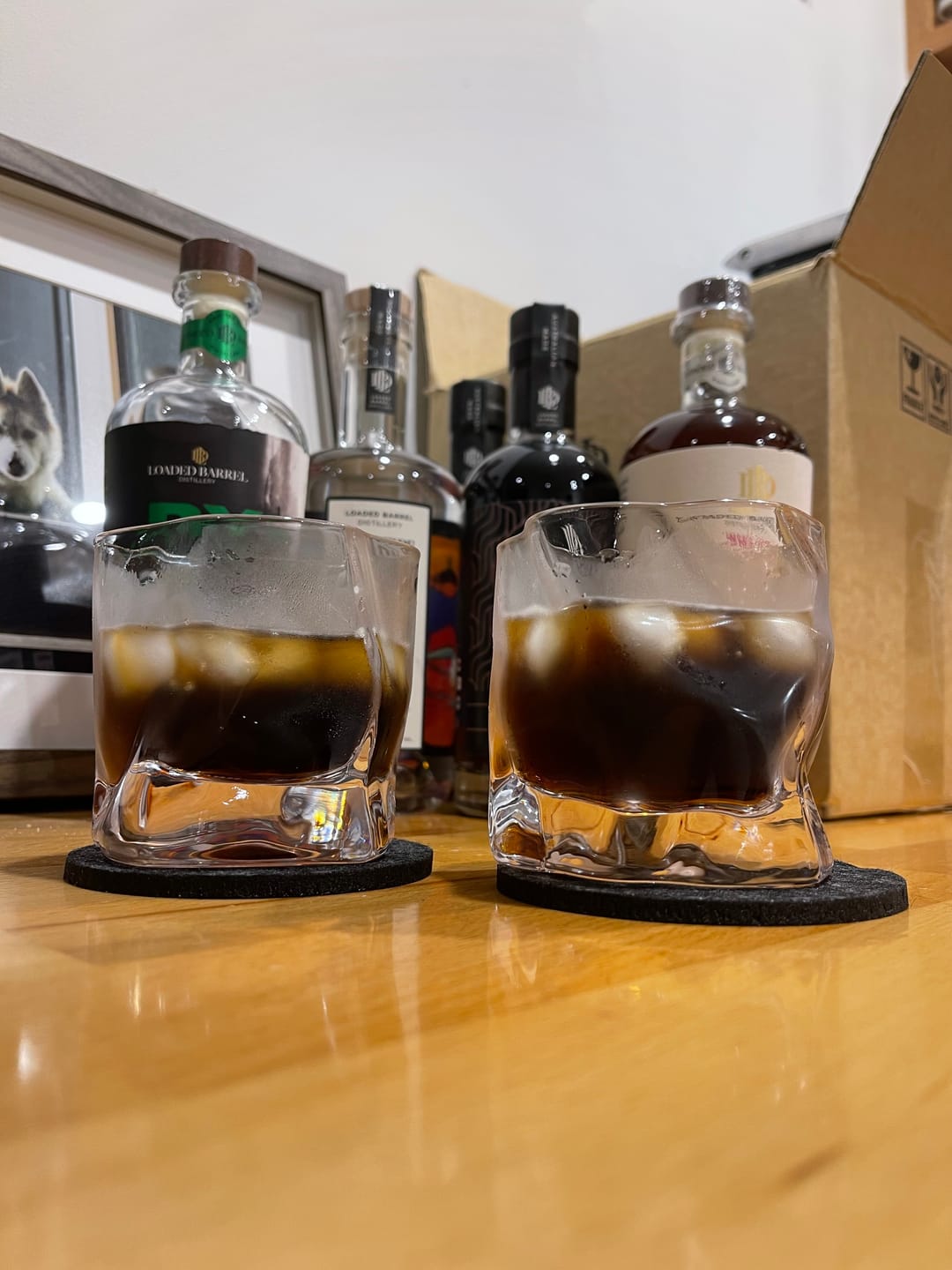 Customer photo review of M&B Whisky Wave Glass Set