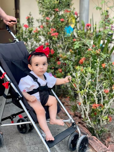 Customer photo review of Floral Print Cotton Bodysuit