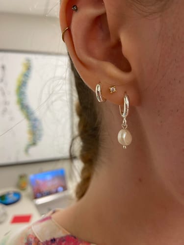 Customer photo review of Nice Earrings Set - 925 Sterling Silver