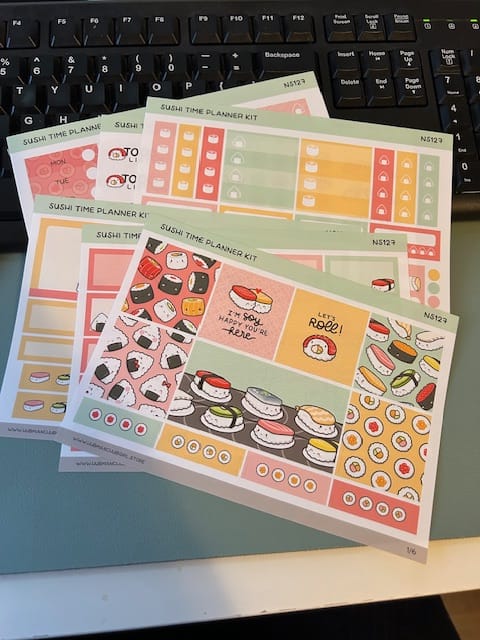 Customer photo review of Sushi Time Planner Kit (Set of 6)