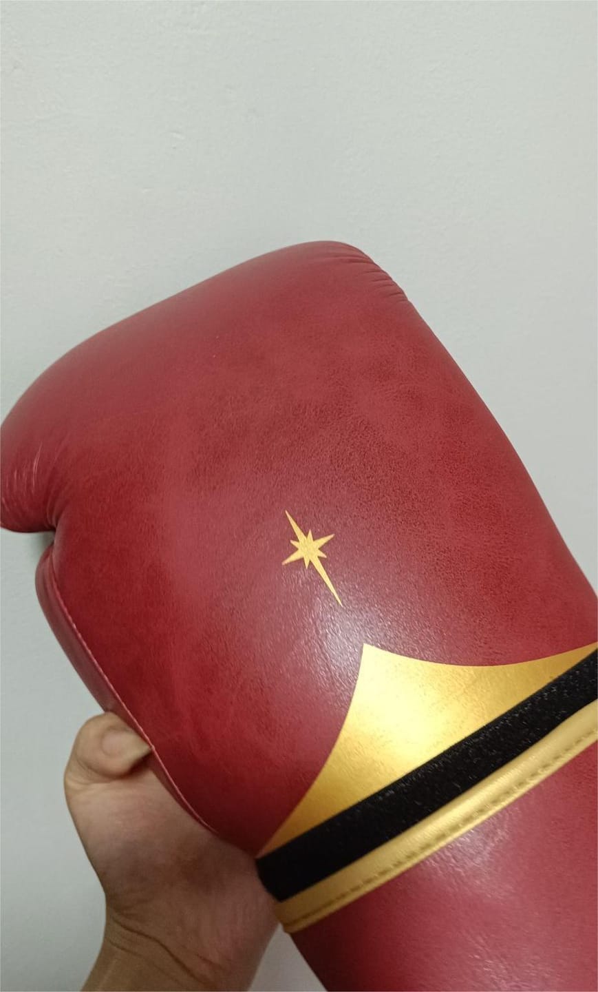 Customer photo review of Ruby Boxing Gloves