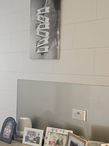 Customer photo review of NAMES ONLY STREET SIGN by Cstm Canvas