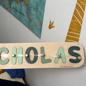 Customer photo review of Boy Dinosaur Name Puzzle