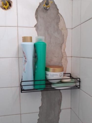 Customer photo review of Set X2 Estante Organizador Repisa Baño Ducha Adhesivo