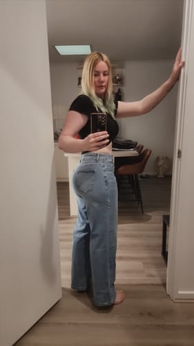 Customer photo review of Impact Relaxed Fit Jeans - Vintage Blue