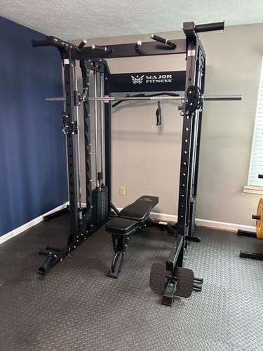 Customer photo review of Major Fitness B52 All-In-One Home Gym Smith Machine