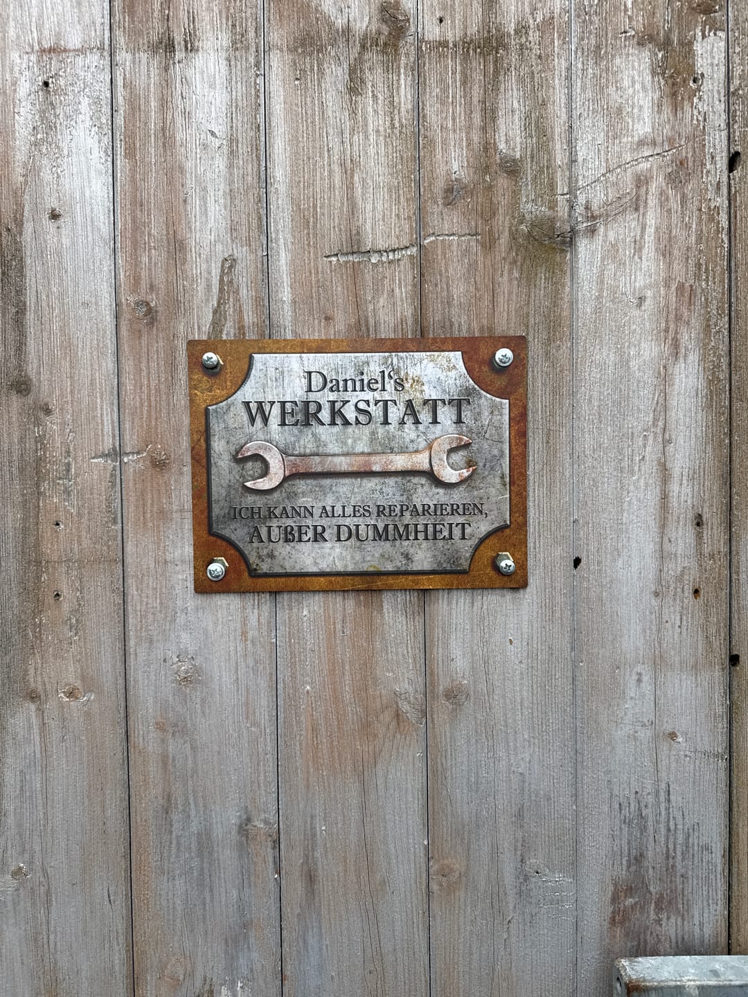 Customer photo review of Für Bastler - Heimwerker-Türschild