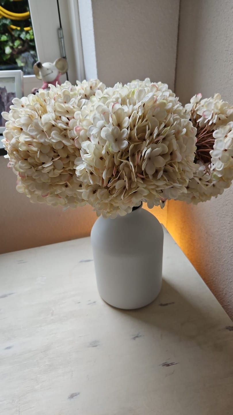Customer photo review of Grande Hortensia (5 tiges) - Crème