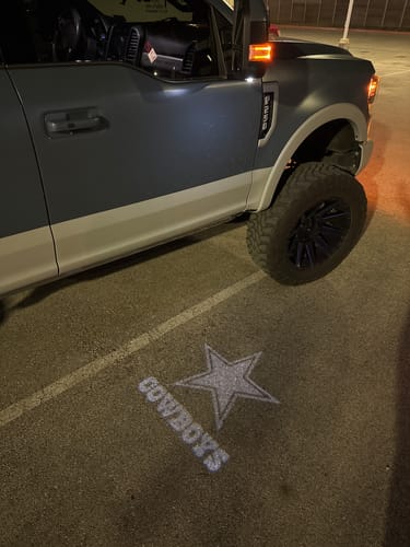 Customer photo review of Premium LED Side Mirror Projector Puddle Approach Lights for Ford F150 F250 F350 2015-2025 Including Lightning