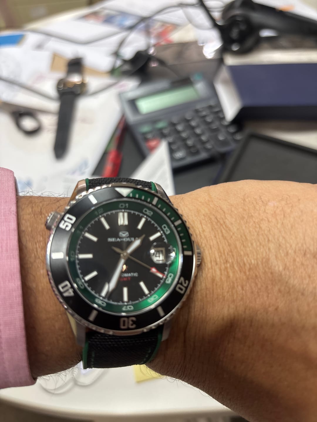 Customer photo review of Ocean Star | Dual Time Zone | GMT | 200M Waterproof | Luminous | Calendar | 43.5mm