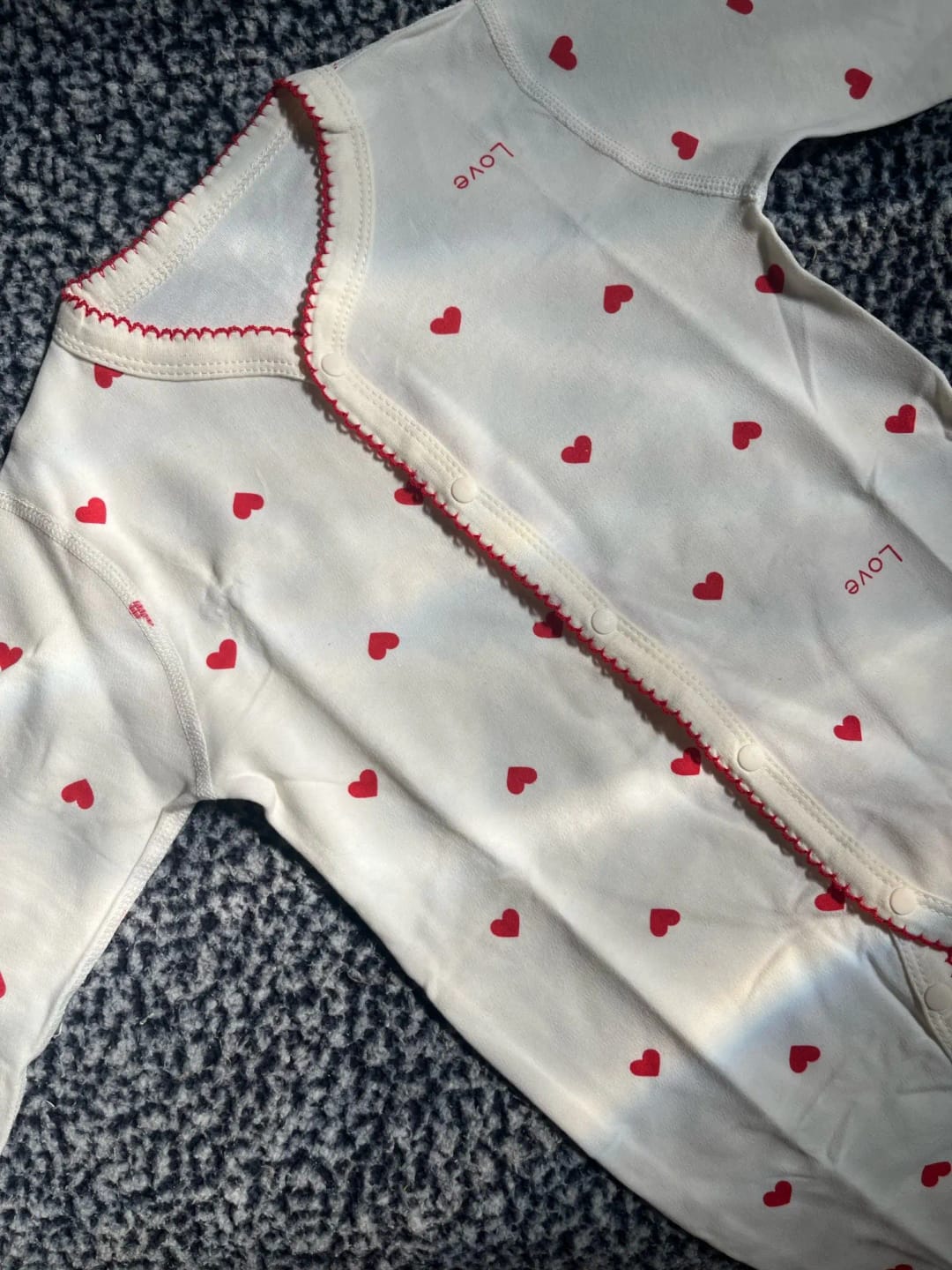 Customer photo review of Newborn Red Heart Print Jumpsuit