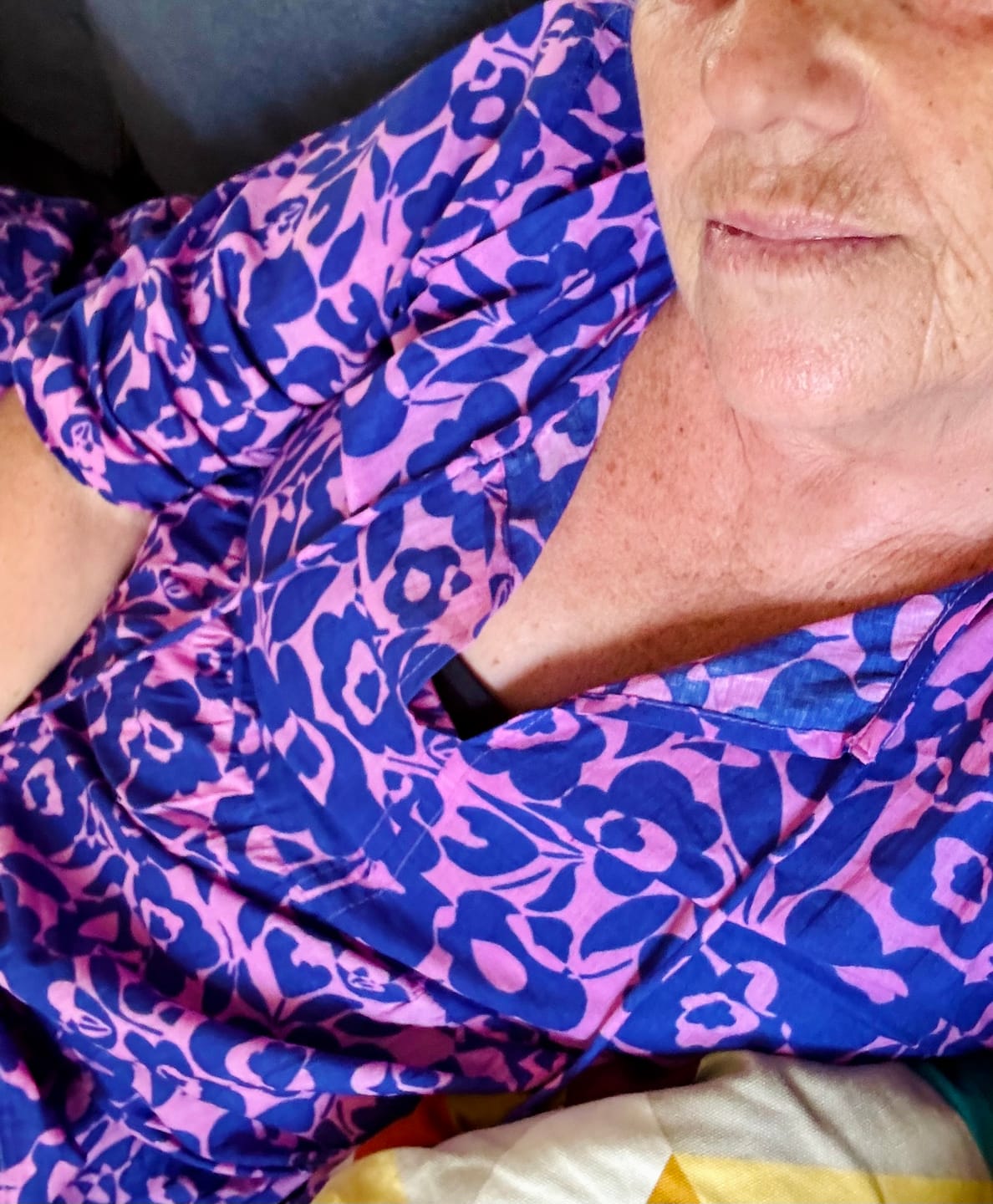 Customer photo review of Dress Keshini - Dreamstate Pink and Blue Cotton