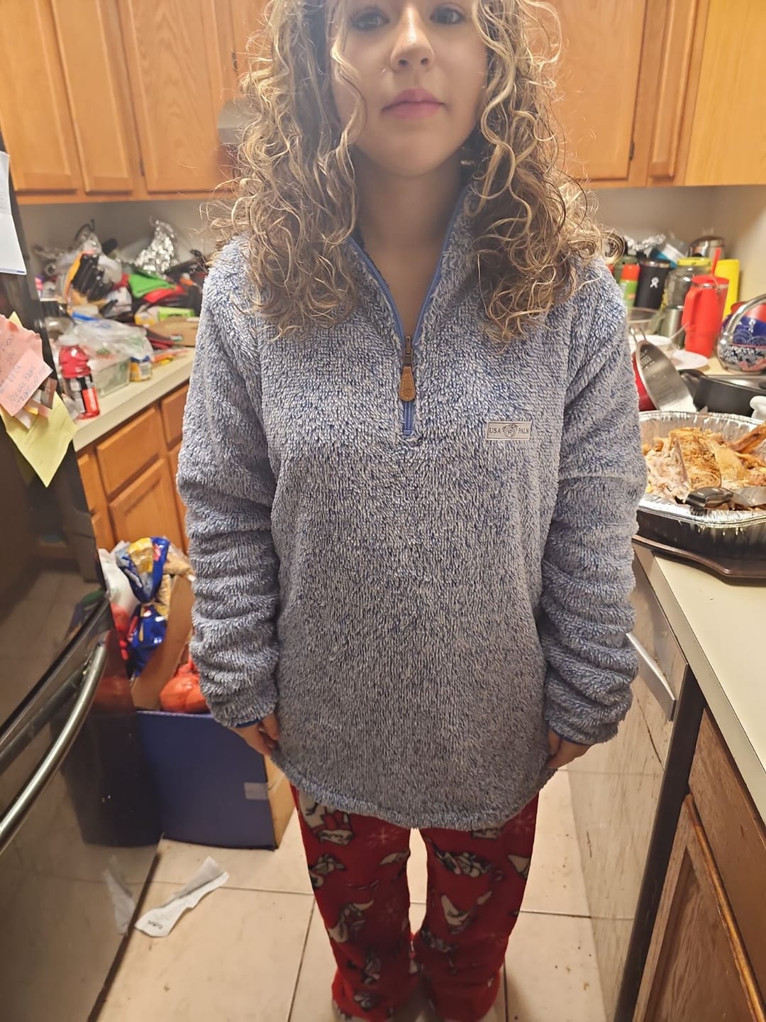Customer photo review of Reversible Double Sherpa 1/4 Zip