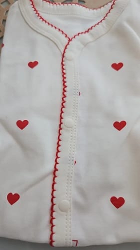 Customer photo review of Newborn Red Heart Print Jumpsuit