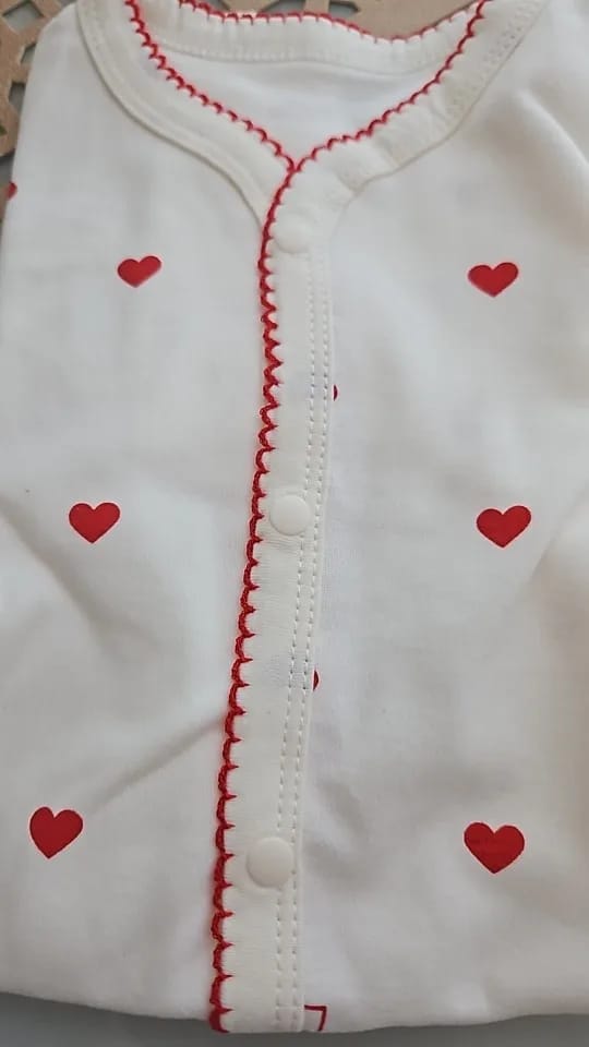 Customer photo review of Newborn Red Heart Print Jumpsuit